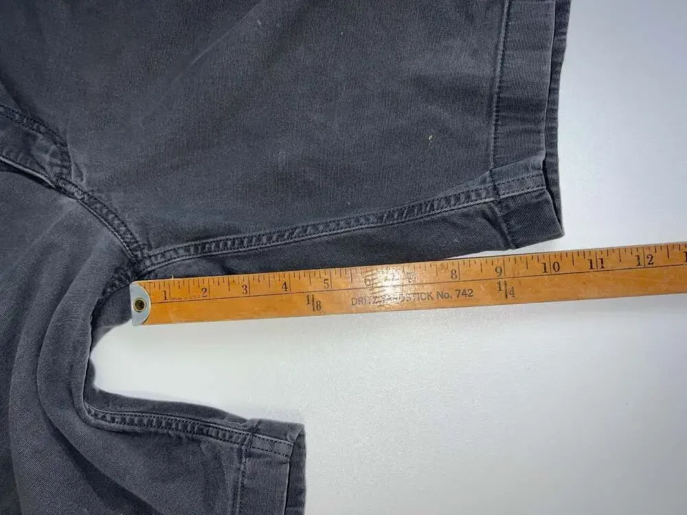 Carhartt Canvas Carpenter Shorts Mens 32 Gray Relaxed Fit Workwear Utility 0323
